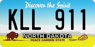 ND license plate KLL911
