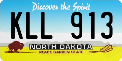 ND license plate KLL913