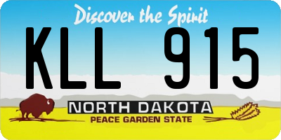 ND license plate KLL915