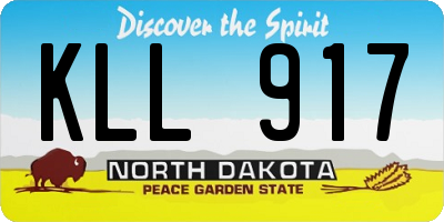 ND license plate KLL917