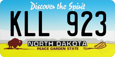 ND license plate KLL923
