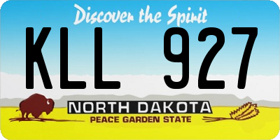 ND license plate KLL927