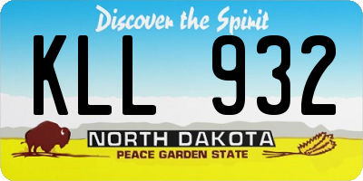 ND license plate KLL932