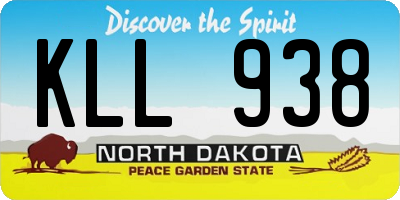 ND license plate KLL938