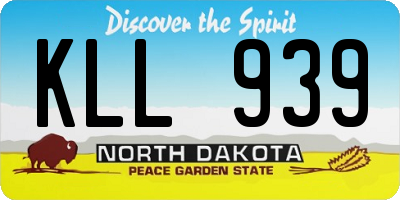 ND license plate KLL939