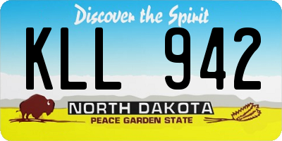 ND license plate KLL942