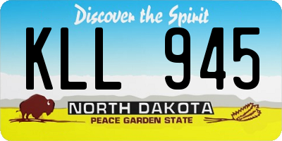 ND license plate KLL945
