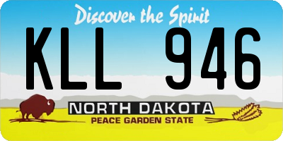 ND license plate KLL946