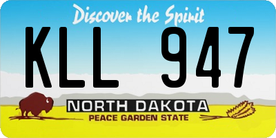 ND license plate KLL947