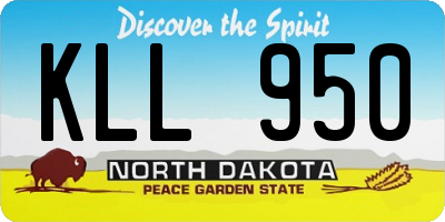 ND license plate KLL950