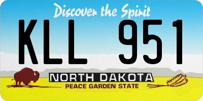 ND license plate KLL951