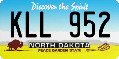 ND license plate KLL952