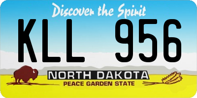 ND license plate KLL956