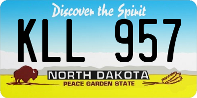 ND license plate KLL957