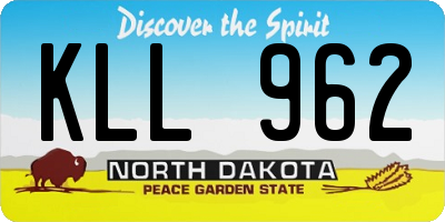 ND license plate KLL962