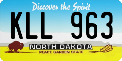 ND license plate KLL963