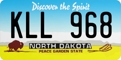 ND license plate KLL968
