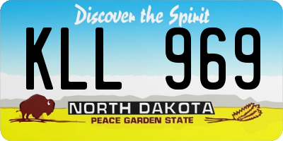 ND license plate KLL969