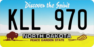 ND license plate KLL970