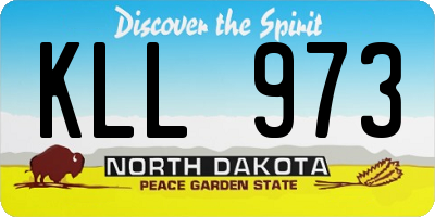 ND license plate KLL973