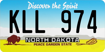 ND license plate KLL974