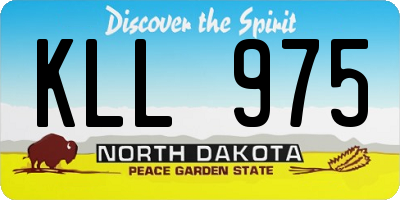ND license plate KLL975