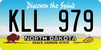 ND license plate KLL979