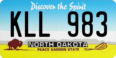 ND license plate KLL983