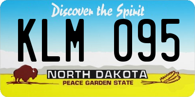 ND license plate KLM095