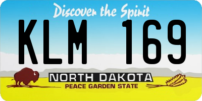 ND license plate KLM169