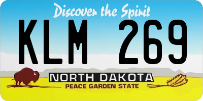 ND license plate KLM269