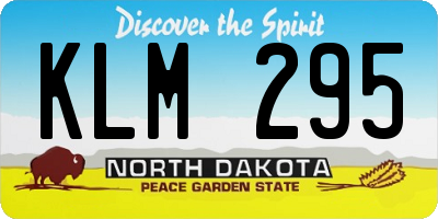 ND license plate KLM295