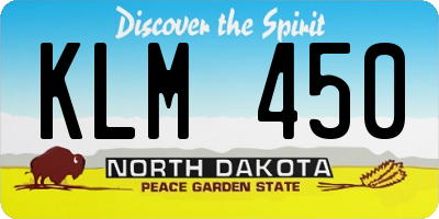 ND license plate KLM450