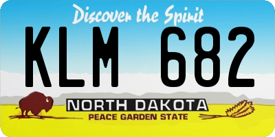 ND license plate KLM682