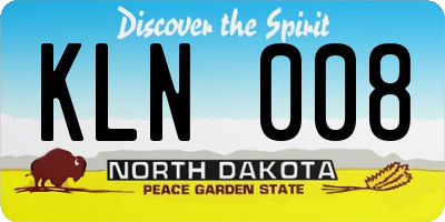 ND license plate KLN008