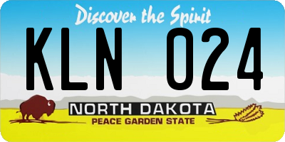 ND license plate KLN024