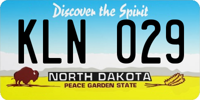 ND license plate KLN029