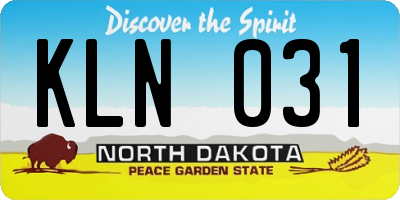 ND license plate KLN031