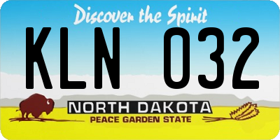 ND license plate KLN032