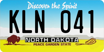 ND license plate KLN041