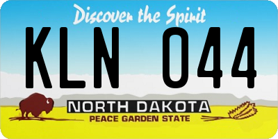ND license plate KLN044