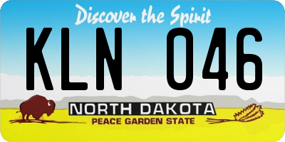 ND license plate KLN046