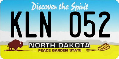 ND license plate KLN052