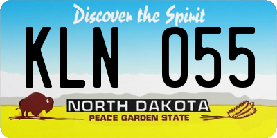 ND license plate KLN055