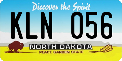 ND license plate KLN056