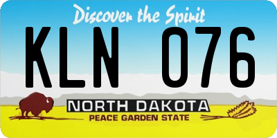ND license plate KLN076