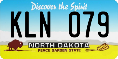 ND license plate KLN079