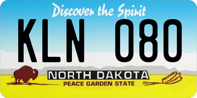ND license plate KLN080