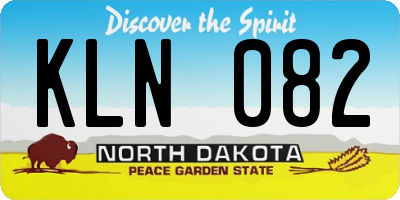 ND license plate KLN082