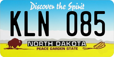 ND license plate KLN085